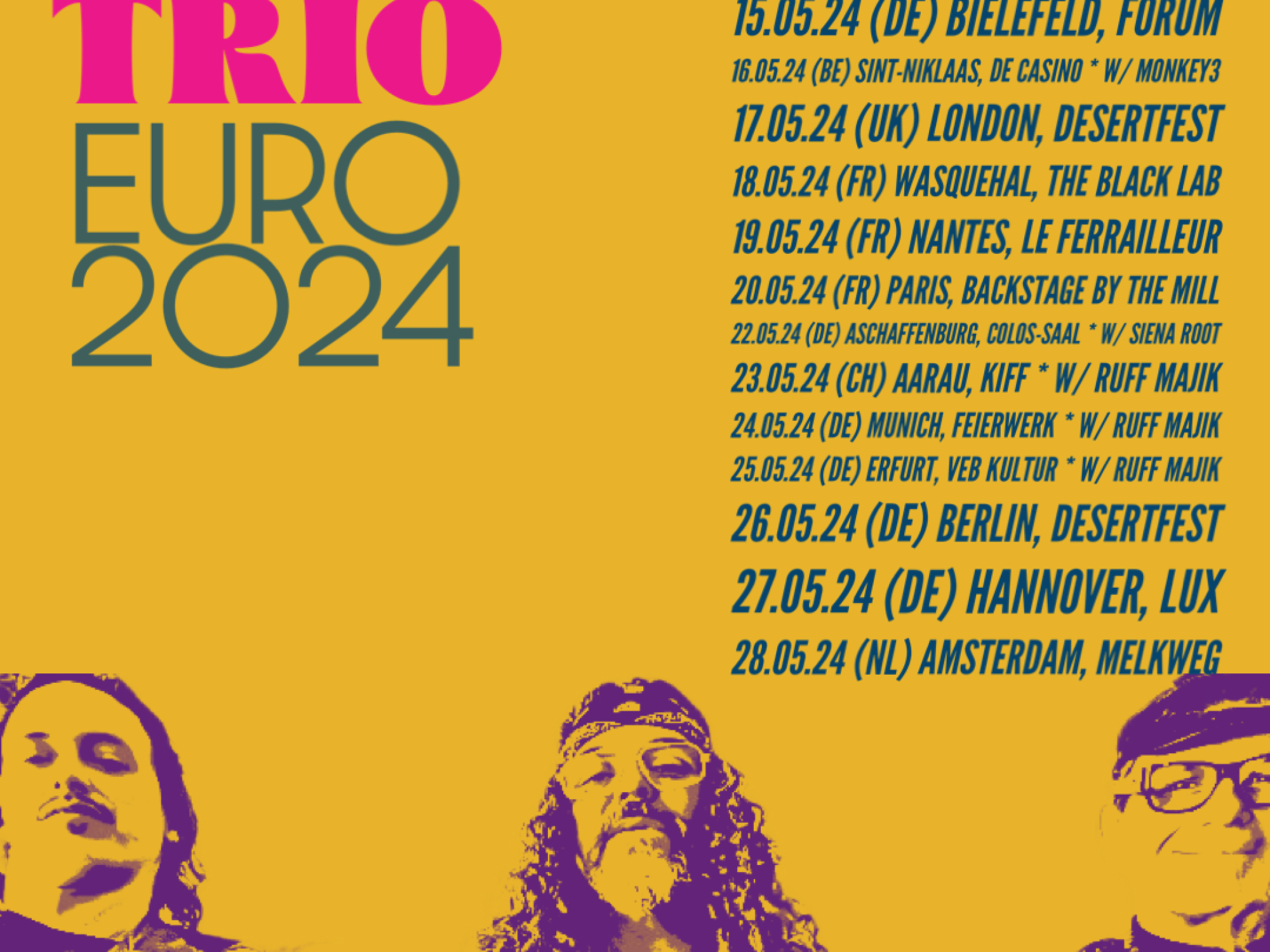 Brant Bjork Trio - Tour 2024 on Sound of Liberation Website